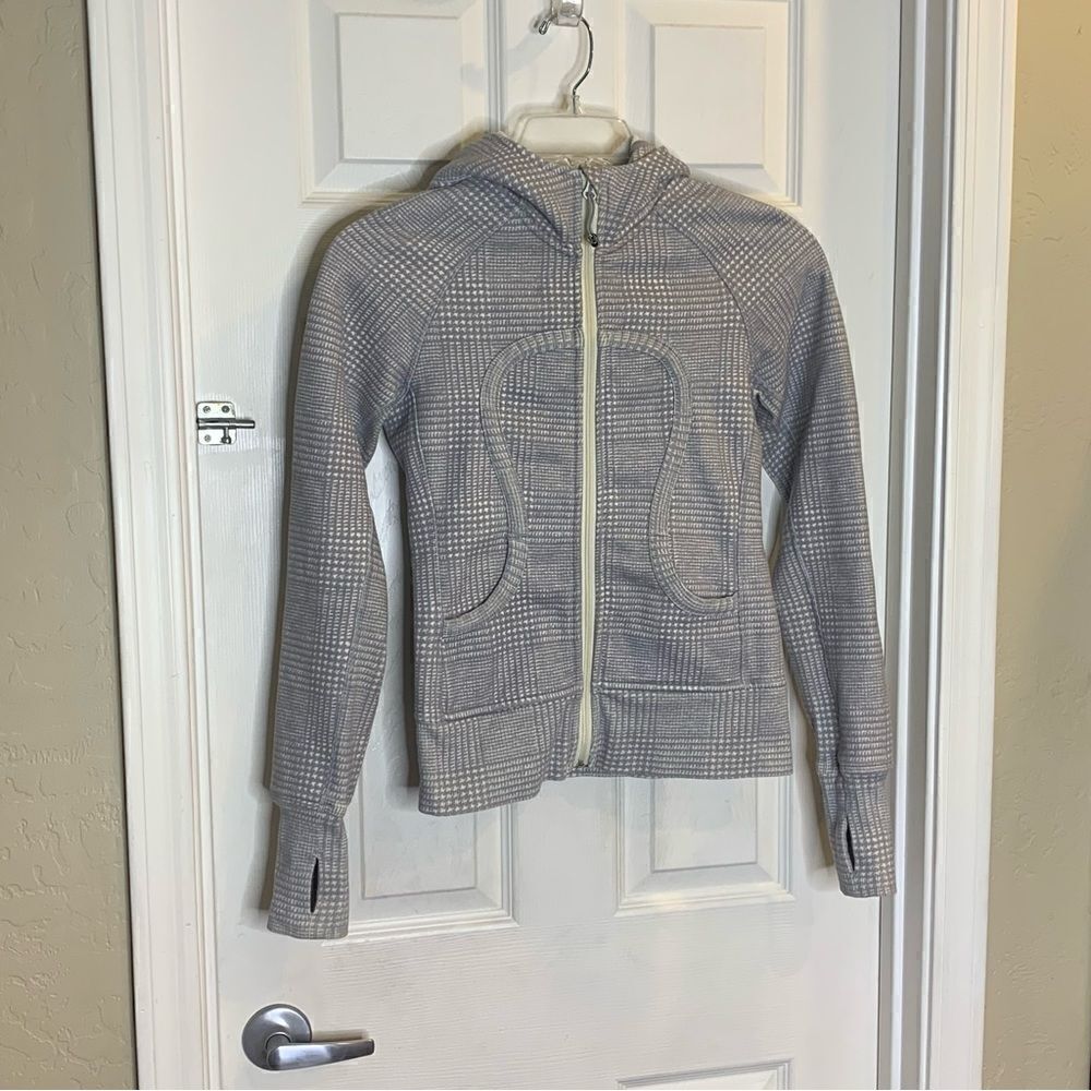 Lululemon Scuba hoodie sweatshirt Heathered Gray Size 4 - Picture 6 of 10